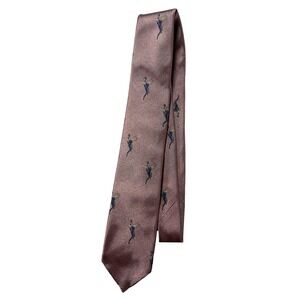 Mark Shale Tie Mens One Size Pink Pheasant Animal Classic Woven Silk Necktie